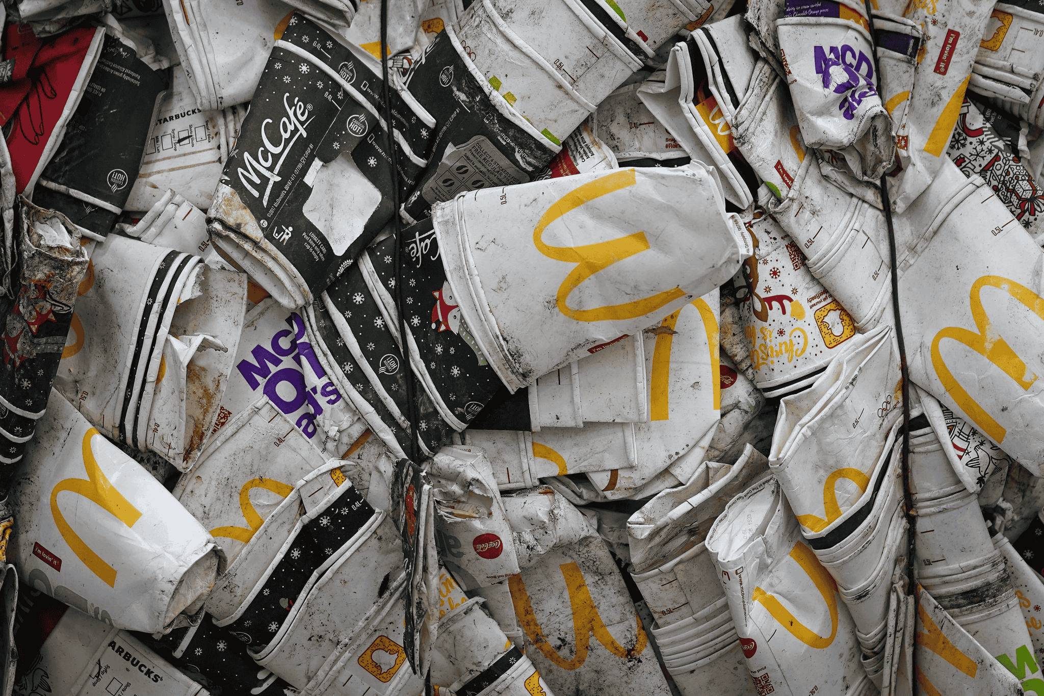 Clean and defective paper cups as raw material