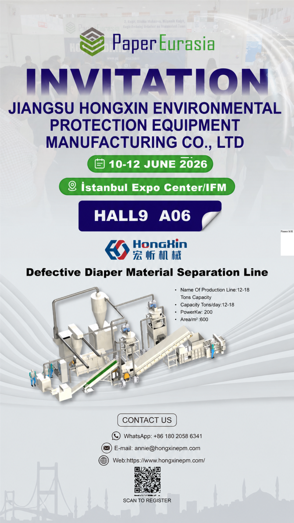 Defective Diaper Recycling Line at Paper Eurasia 2026